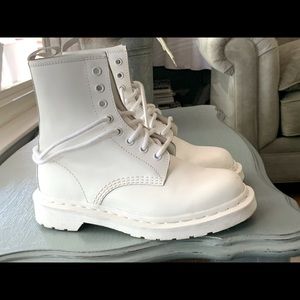 Dr. Martens in white